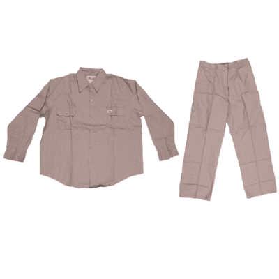 PANT SHIRT POLYSTER 65% / COTTON 35% - BEIGE -SMALL