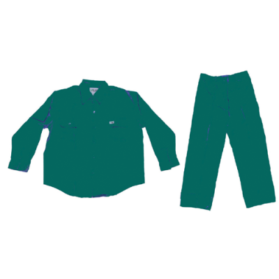 PANT SHIRT POLYSTER 65% / COTTON 35% - GREEN SMALL