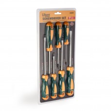 SCREW DRIVER SET 7PCS. FLAT = 5X75MM, 5X150MM, 6X125MM, 8X150MM -  STAR = PH0X75MM, PH1X75MM, PH2X100MM.