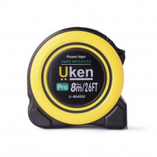 MEASURING TAPE 8 MTR (25MM) YELLOW WITH RUBBER